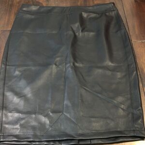 Rachel Zoe Black Leather Pencil Skirt